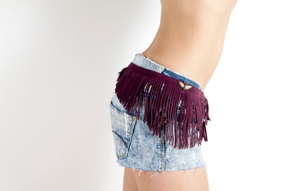 BLACK FRIDAY ! uniquely handcrafted leather belt women fashion summer festival bordeaux leather