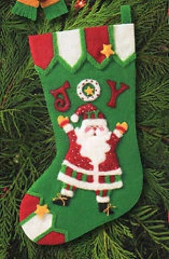Santa Feltworks Christmas Punch Needle Stocking Craft Kit