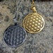 Flower of Life Necklace, Sacred Geometry Flower of Life Pendant Gold Plated stainless steel