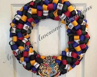 Harry Potter Hogwarts Ribbon Wreath
