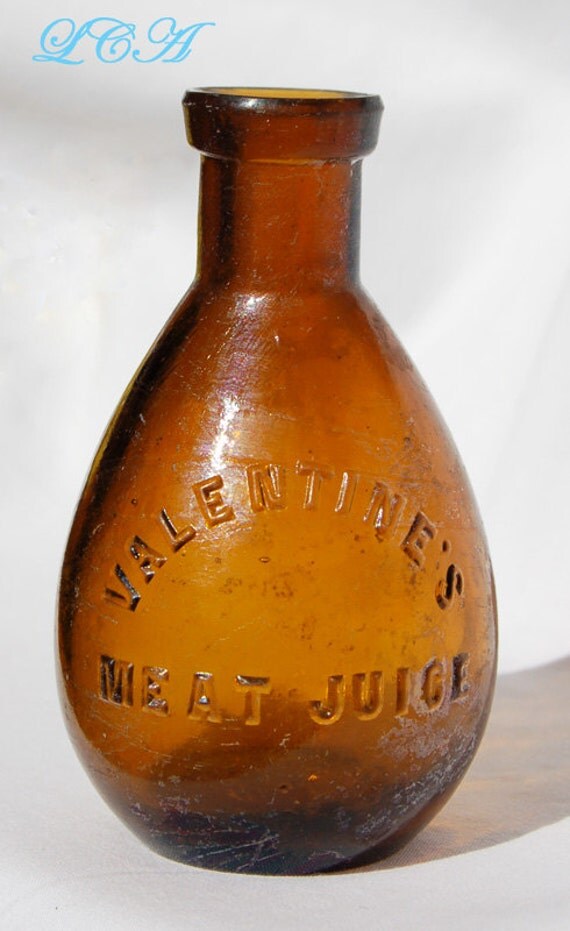 Great Looking VALENTINE MEAT JUICE Unusual and Ornate Antique