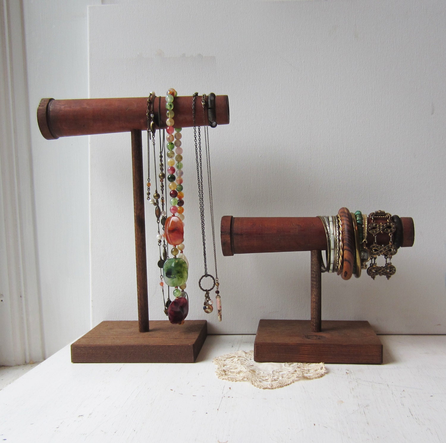 SALE YOUR CHOICE Rustic Jewelry Display Necklace or Bracelet