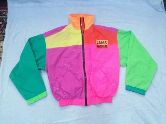 RARE Vintage 80s Jams World jacket neon honolulu by CheAmeVintage