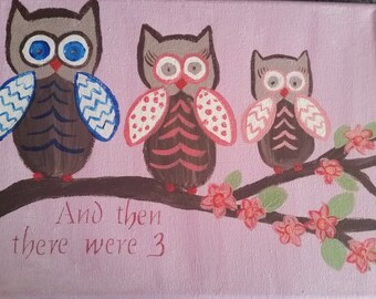 New Baby Girl owl family, And then there were 3
