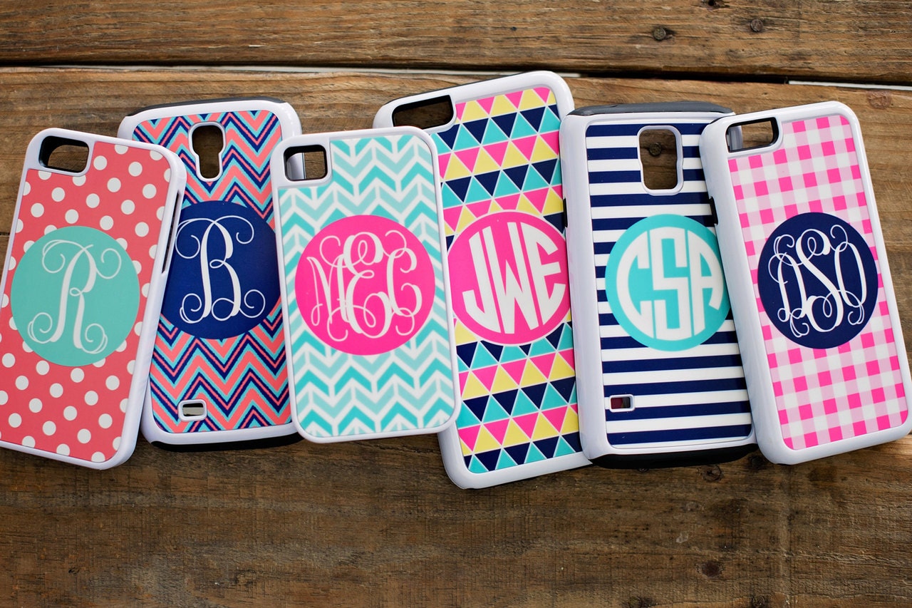 Monogram Phone Case iPhone & Galaxy Custom Personalized