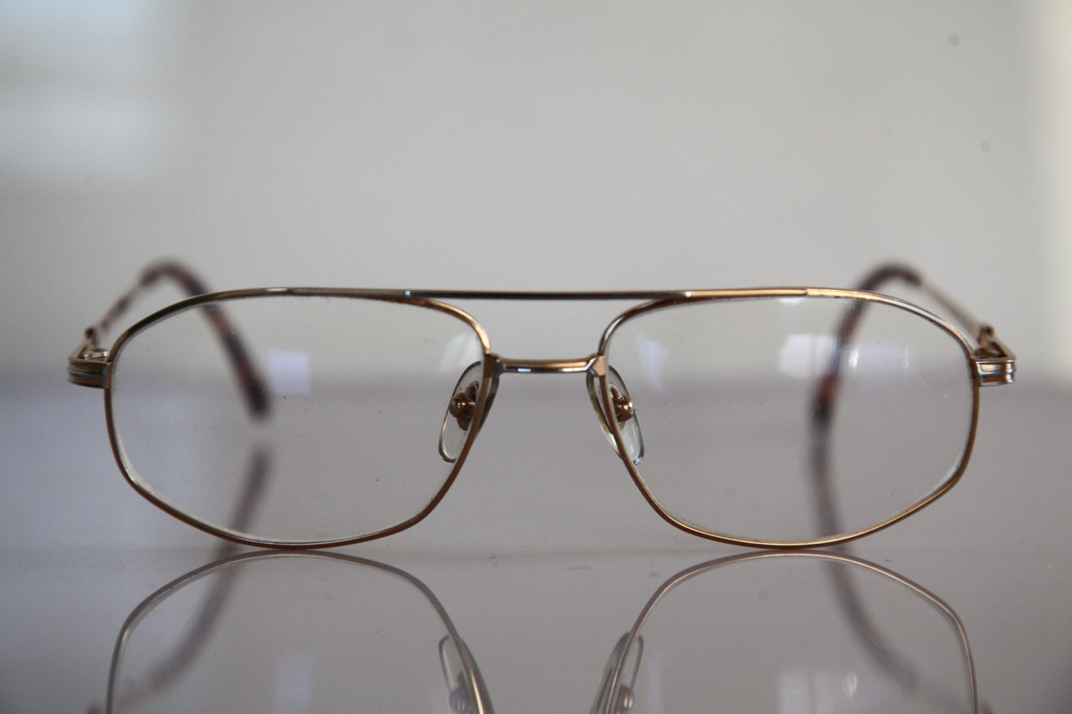 Vintage FLAIR Eyewear, Gold Titanium Frame, Lenses RX-Able Prescription ...