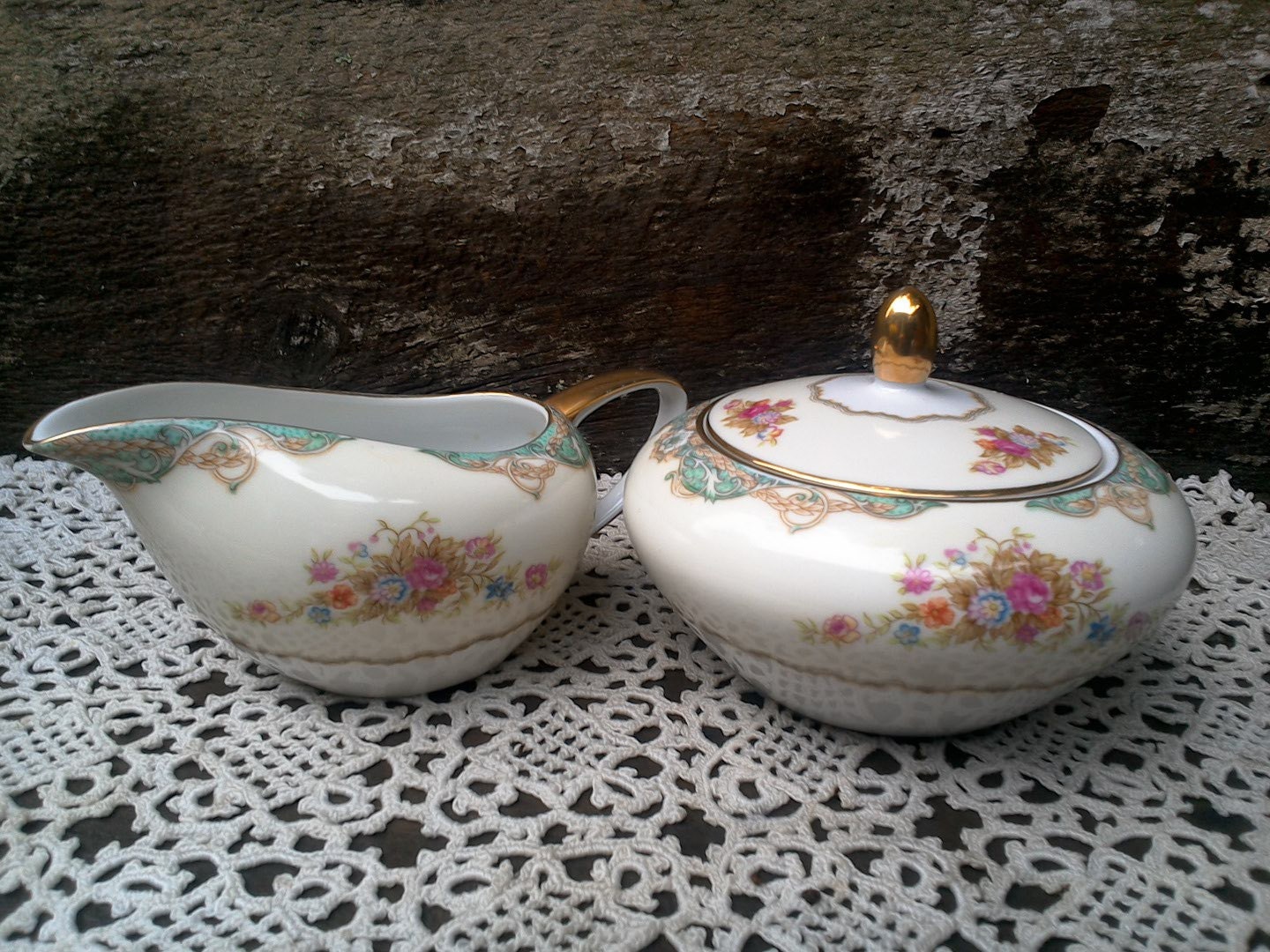 CLEARANCE Mikasa Sugar Bowl & Creamer Windsor Castle Fine