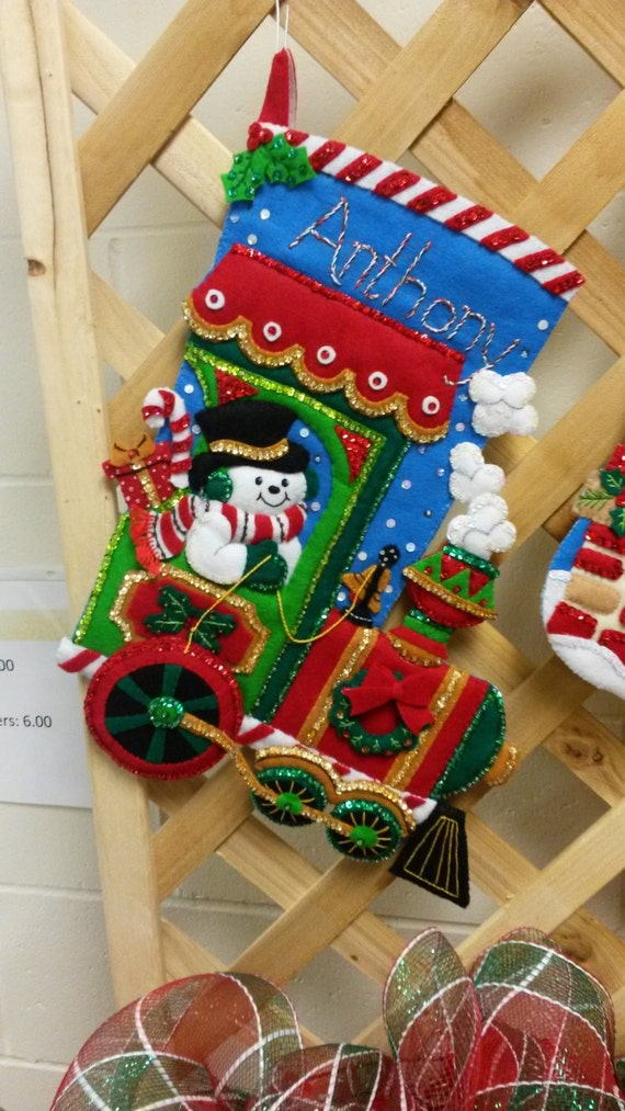 Handmade Custom Christmas Stockings felt by TonyBudsSewing