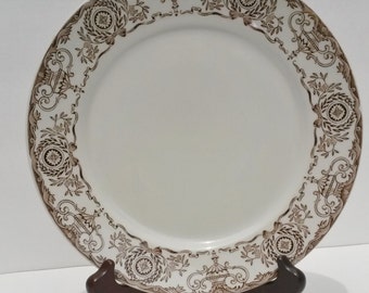 Vintage Duraline (Grindley) Hotelware Co. 8-79 brown Dinner Plate