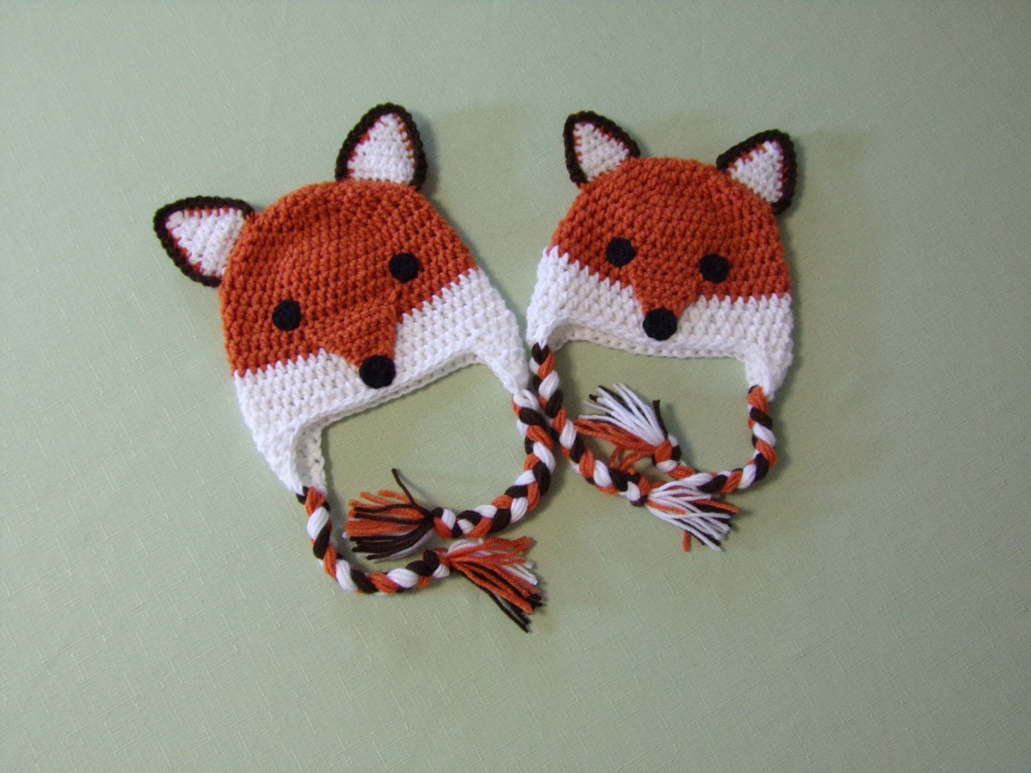 FOX Hat Crochet Fox Hat Woodland Animal Hat Photo Prop