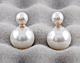 Double Pearl Earrings