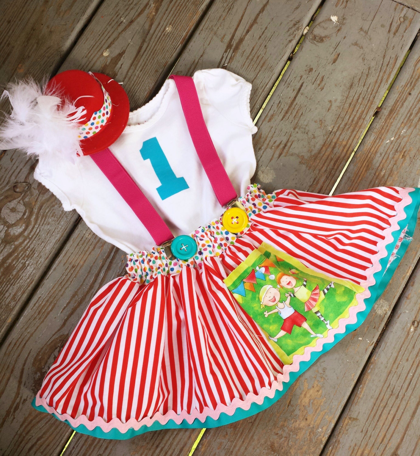 Girls Circus Dress Girls Clown outfit Baby by MYSWEETCHICKAPEA