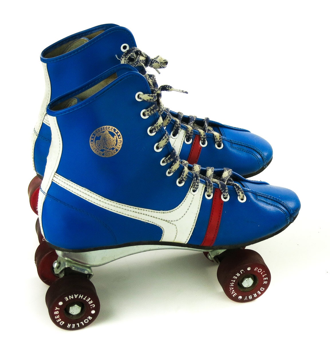 Vintage Official Roller Derby Skates Red by Pleasuremerchants