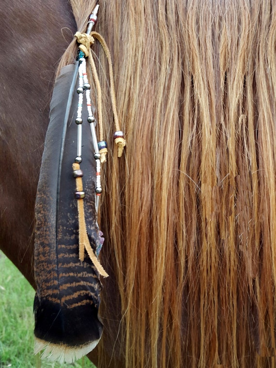 Arrowhead Coup Feather Equine Mane Tail or Hair by MyBuddyBling