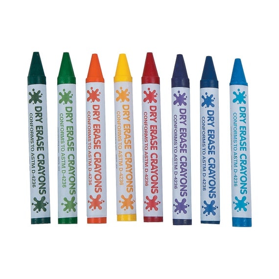 8 dryerase crayons by GlorivettesCreations on Etsy
