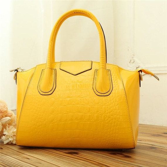 yellow small handbag