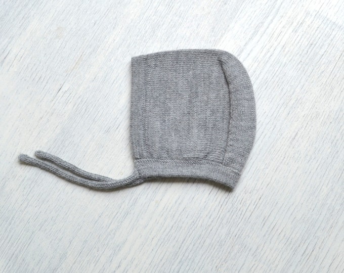 Baby cap / gray / charcoal / ivory / navy hat / baby children / alpaca wool baby cap / knit baby hat / baby bonnet