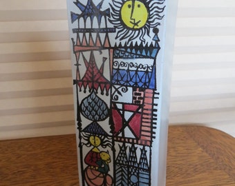 Vintage Stig Lindberg Gustavsberg Karnival Vase, Mid Century