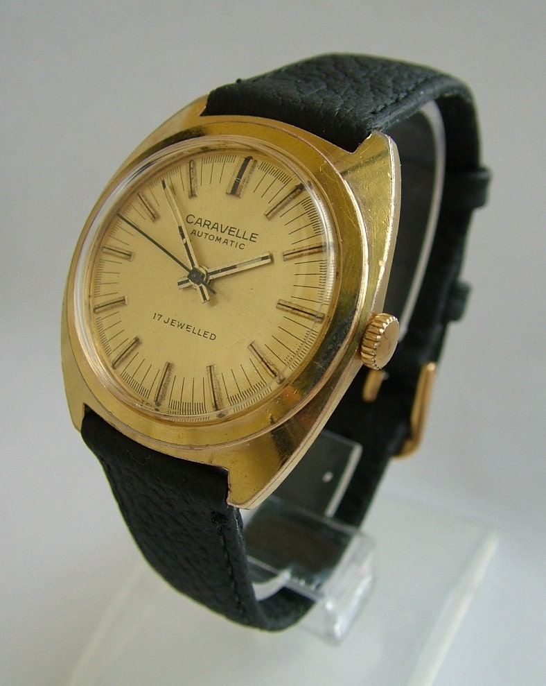 1970s Bulova Caravelle wrist watch by VintageWatchCo on Etsy