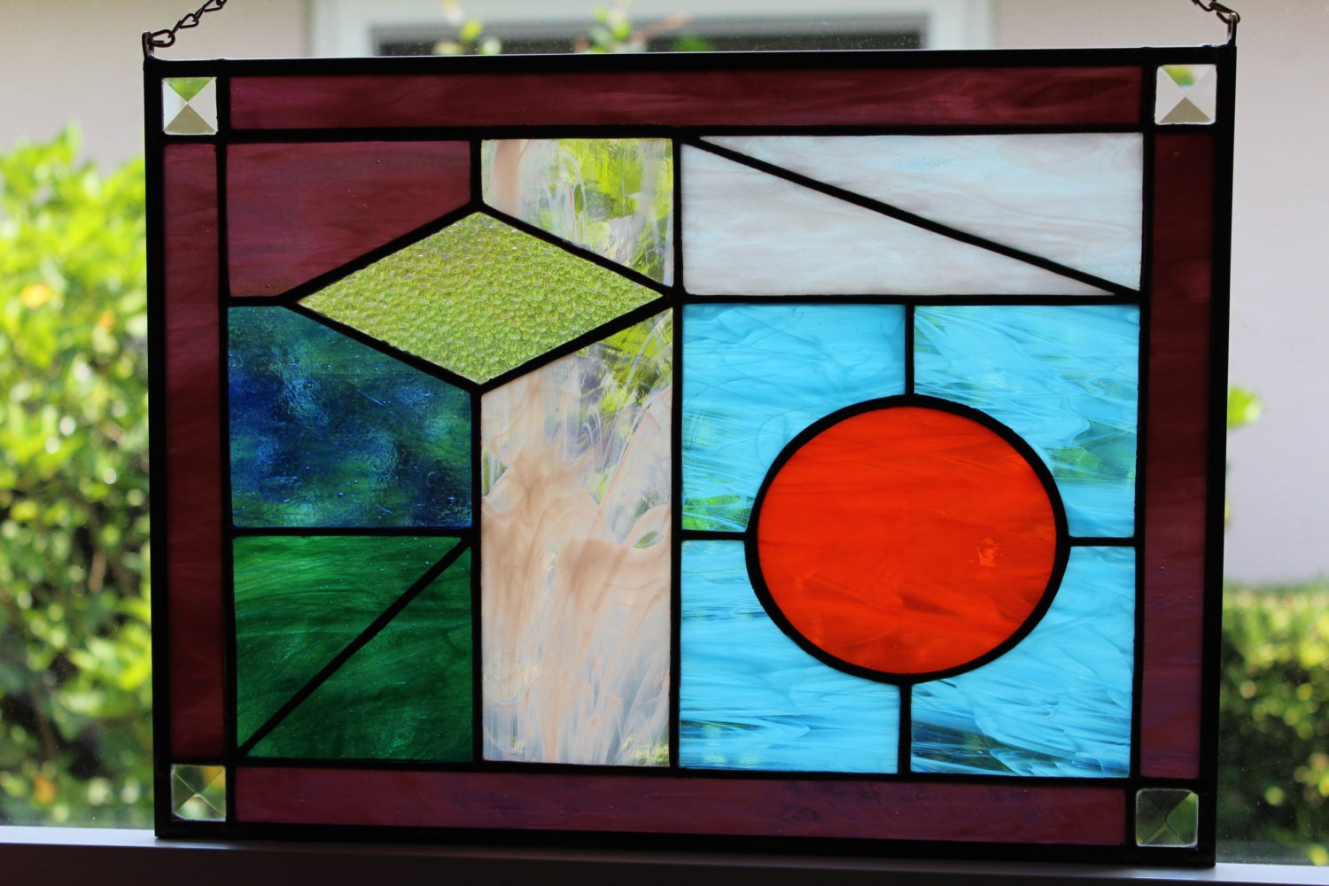 Stained Glass Contemporary PanelAbstract Wall