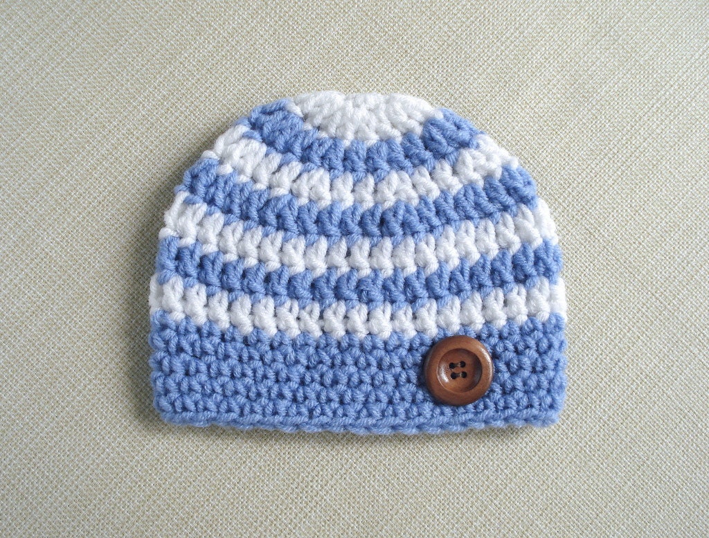Striped Baby boy hat Crochet newborn hat for Boy Newborn photo