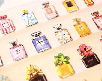 1 sheet Fashion Perfume Bottle patterns Craft scrapbooking stickers Gift package Stickers