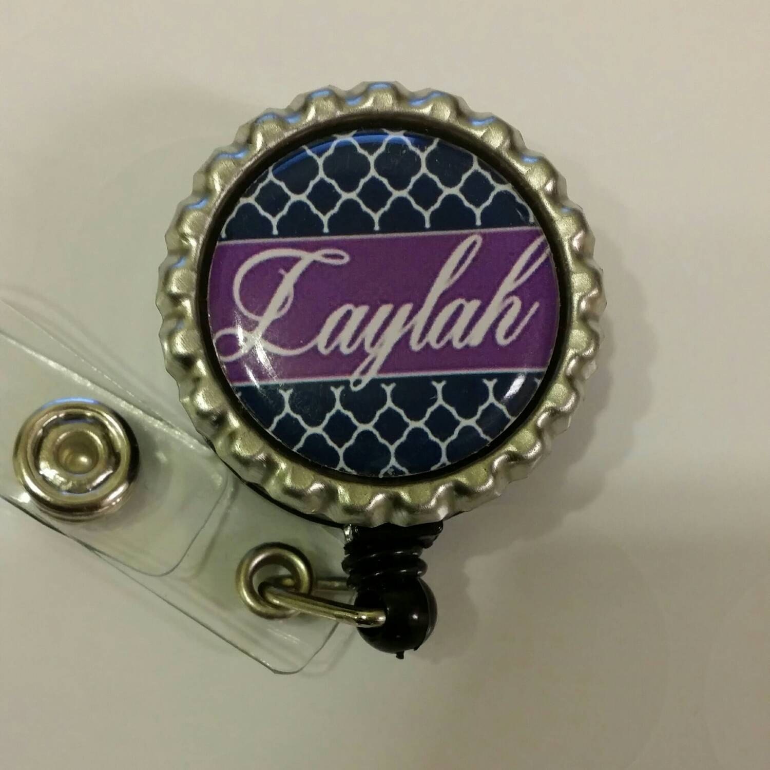 Personalized Name Retractable Badge Holder by ImagesNmore on Etsy