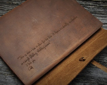 Writer's Log Journal, Leather Journal, Personalized Journal, Engraved Journal, Diary, Notebook, Personalized Engraved Diary, Genuine Leather