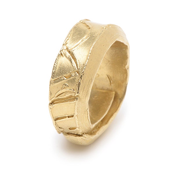 Brass Band Ring Abstract Ring Statement piece Brass