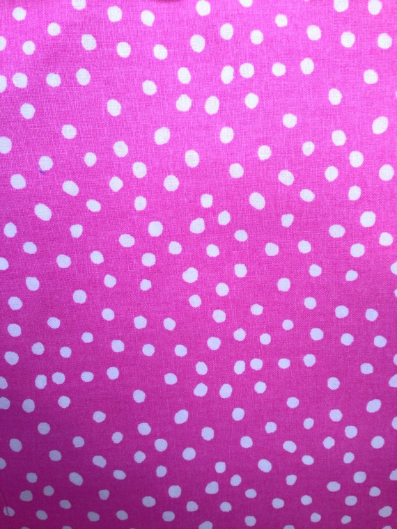 Sale Pink And White Polka Dot Cotton Fabric Fat Quarter