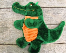 vintage stuffed alligator