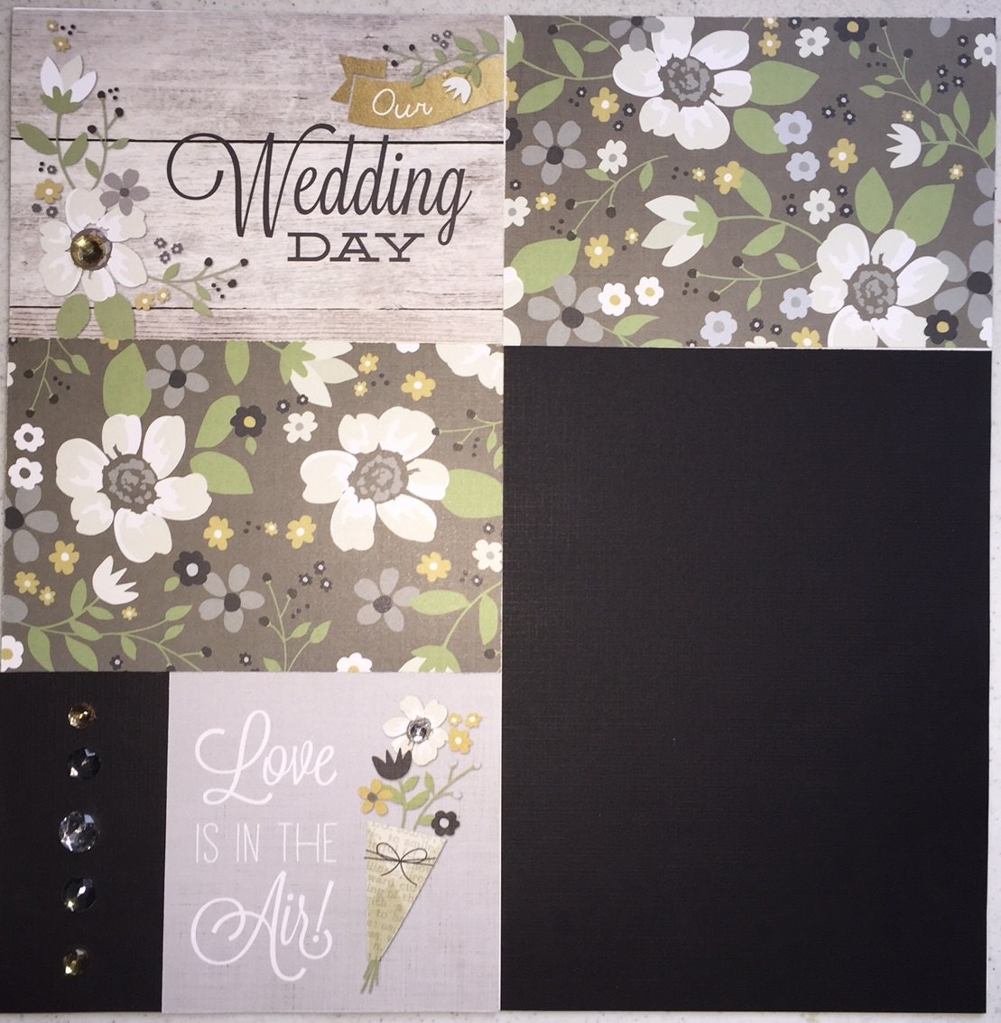 Our Wedding Day 2 page Scrapbooking Layout Kit