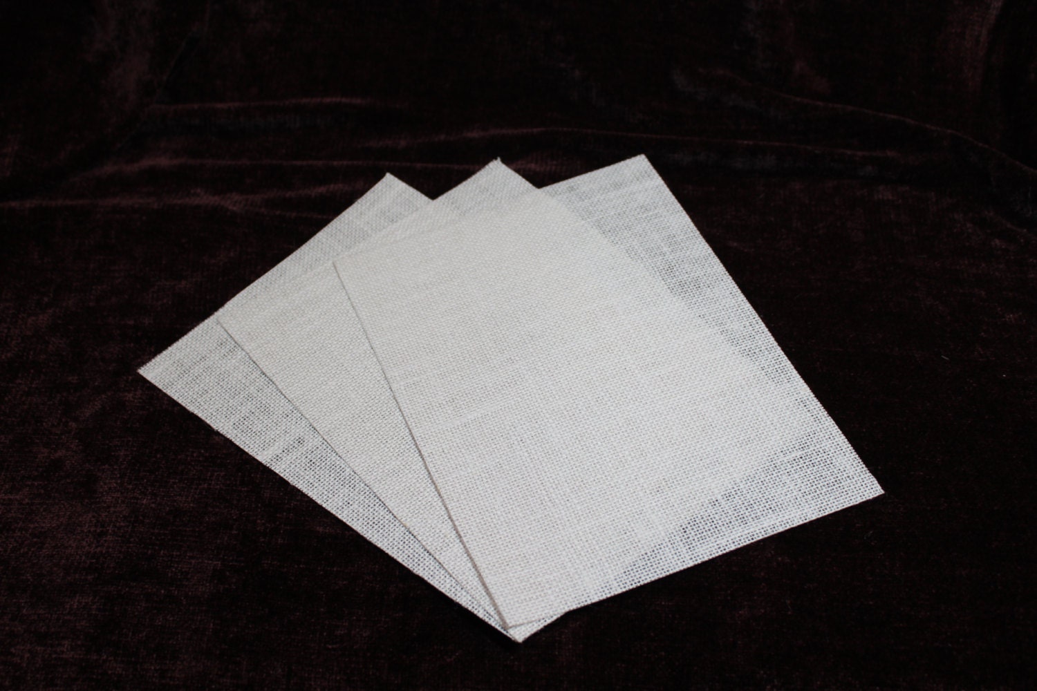 White Laminated Burlap Printable Sheets for Your Inkjet