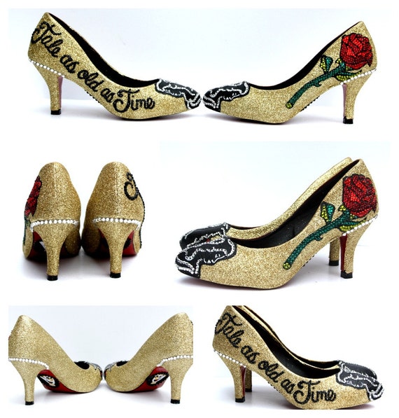 beauty and the beast wedding heels