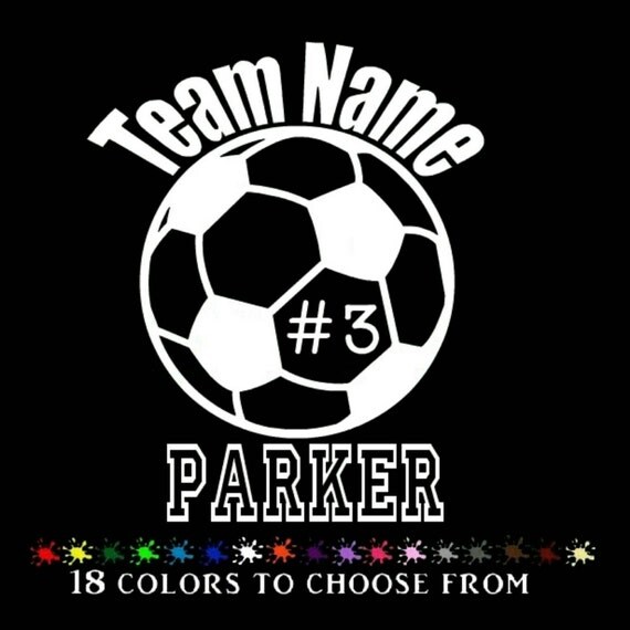 SOCCER personalized Car Decal Vinyl stickers Car 6 by justvinylit