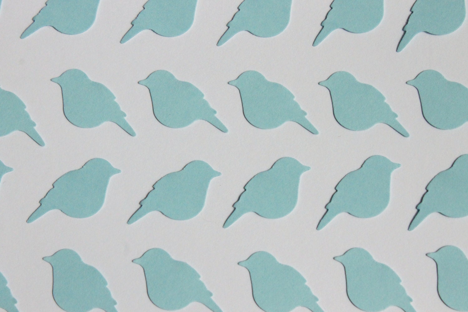 Blue birds confetti woodland party table by MapleApplePapergoods