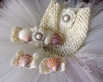 ... baby barefoot sandals, baby girl clothes, baby headband, baby tutu