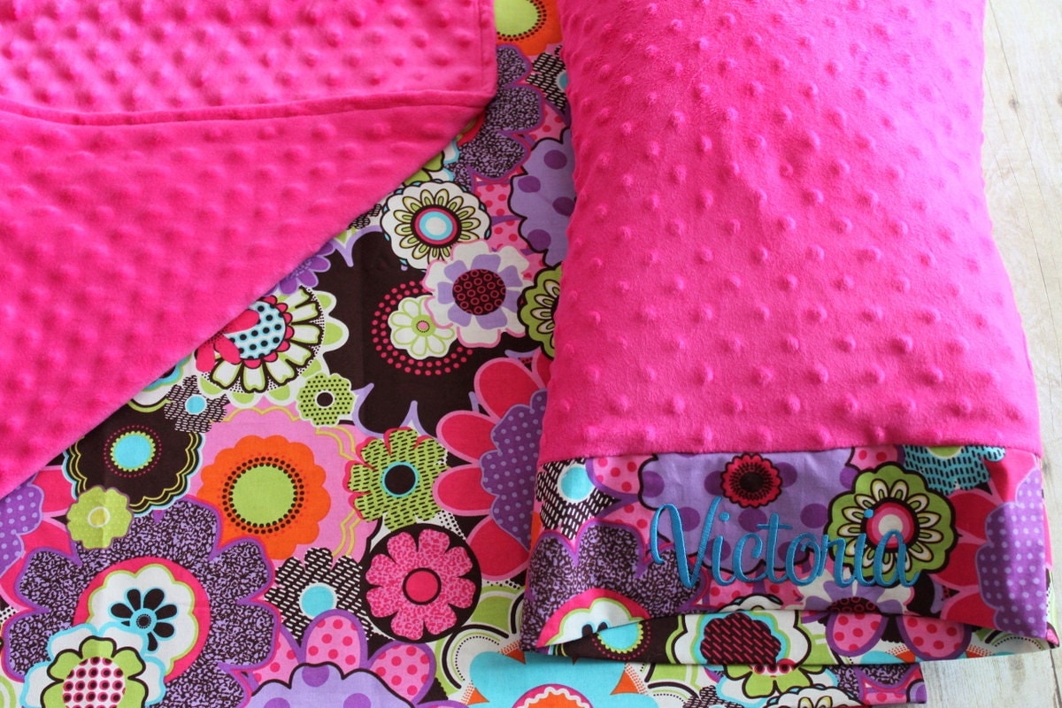 Nap Mat Cover Pink And Purple Floral by ThePinkRoseBoutique