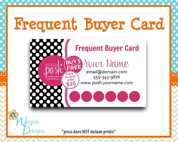 Perfectly Posh Frequent Buyer Card Business Card By WeeziesDesigns