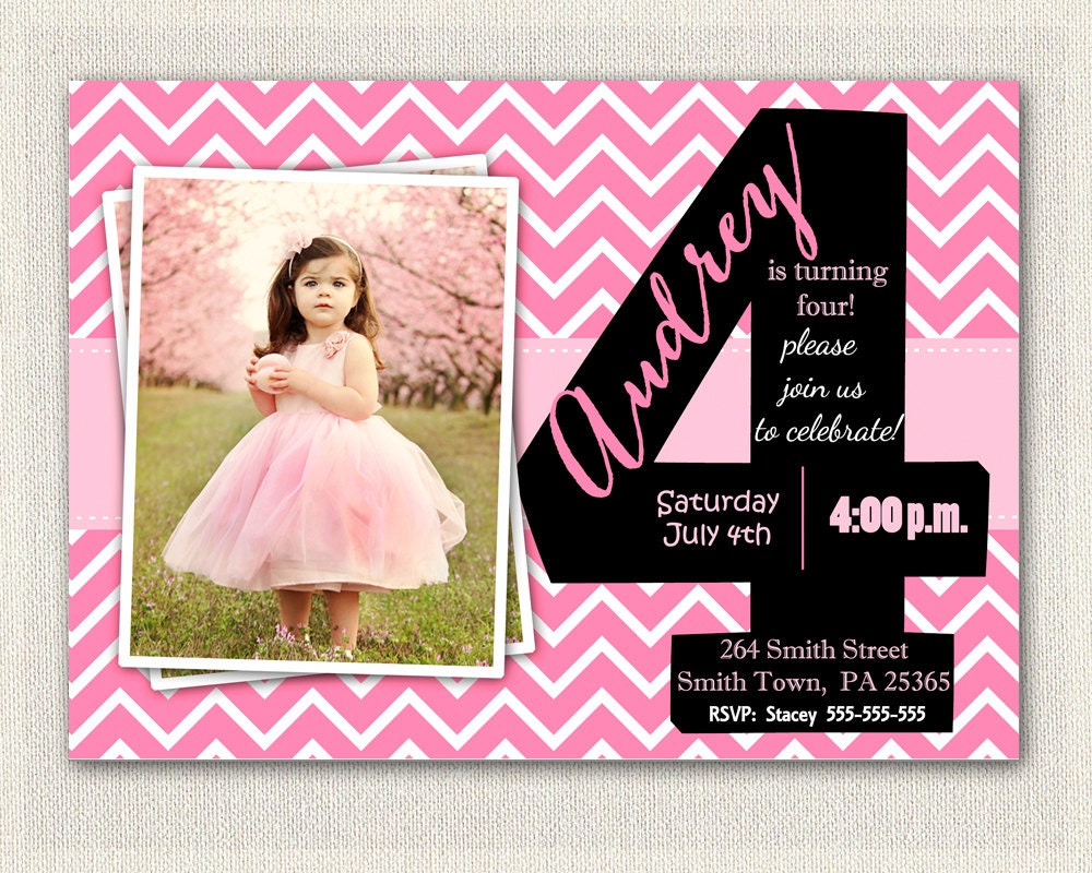 4Th Birthday Invitation 1