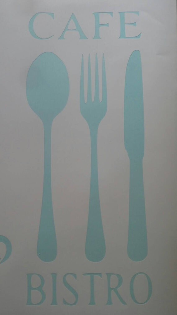 Cafe Bistro Kitchen Wall Vinyl Decal by JennaDecalsandMore on Etsy