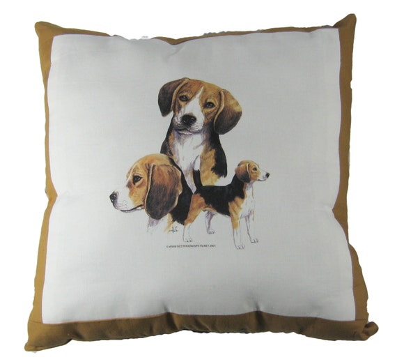 beagle throw pillow