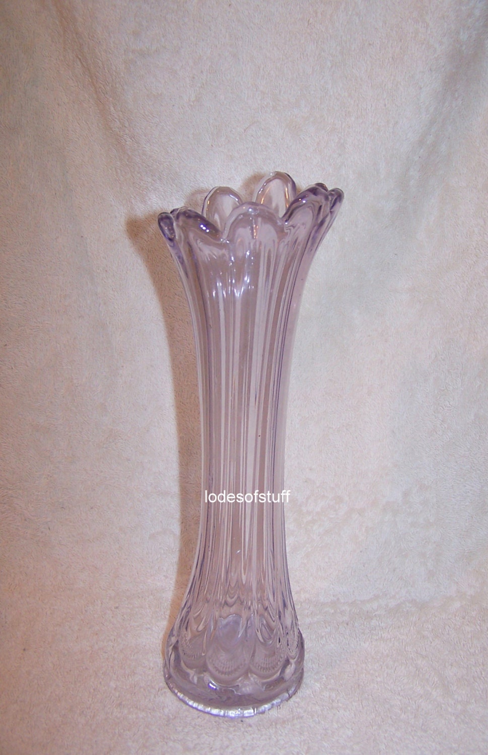 Antique Trumpet Vase Purple Glass Amethyst Glass Tall Glass