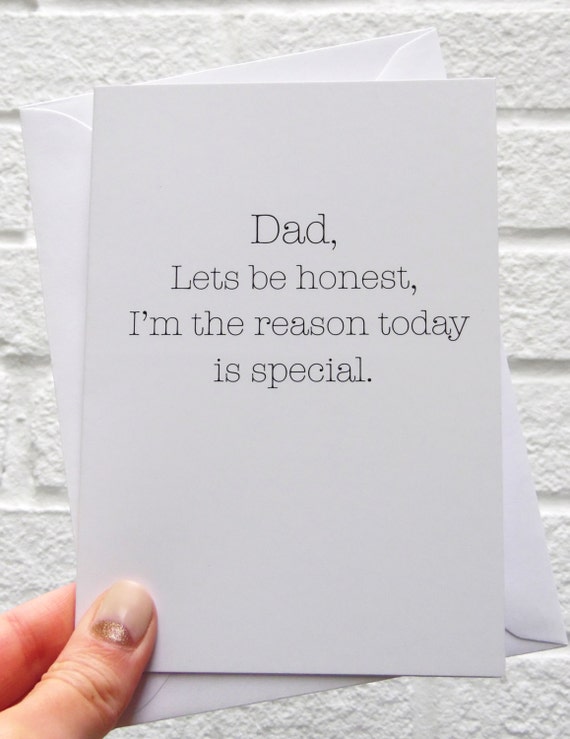 Handmade funny Fathers Day Card Blank