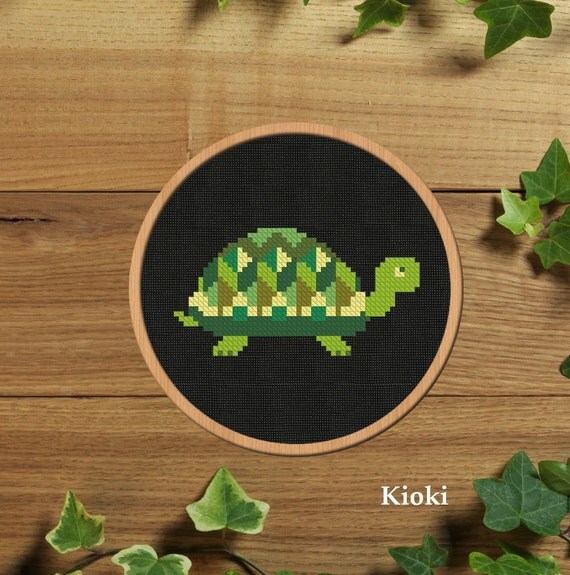 Cross stitch pattern Little Turtle Instant Download by TinyNeedle