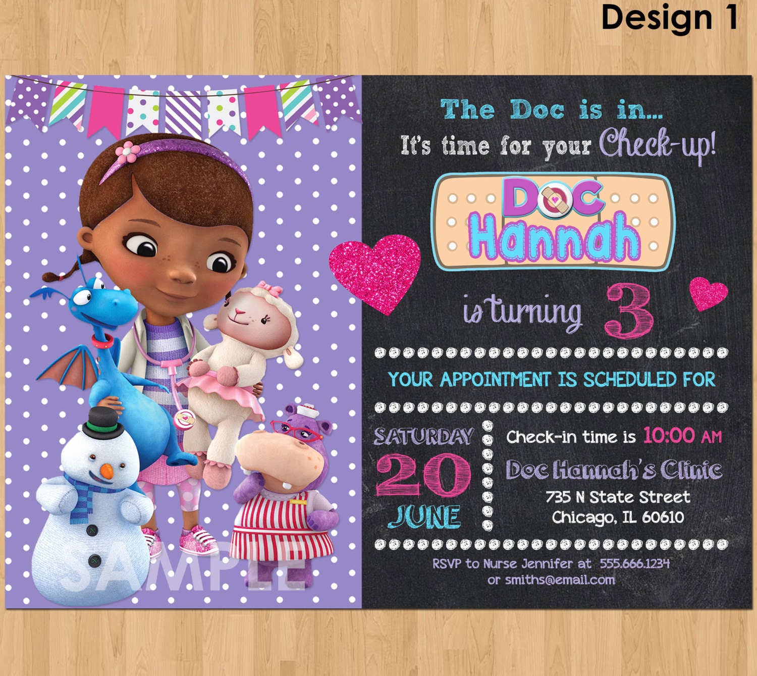 Doc Mcstuffins Birthday Party Invitations 4