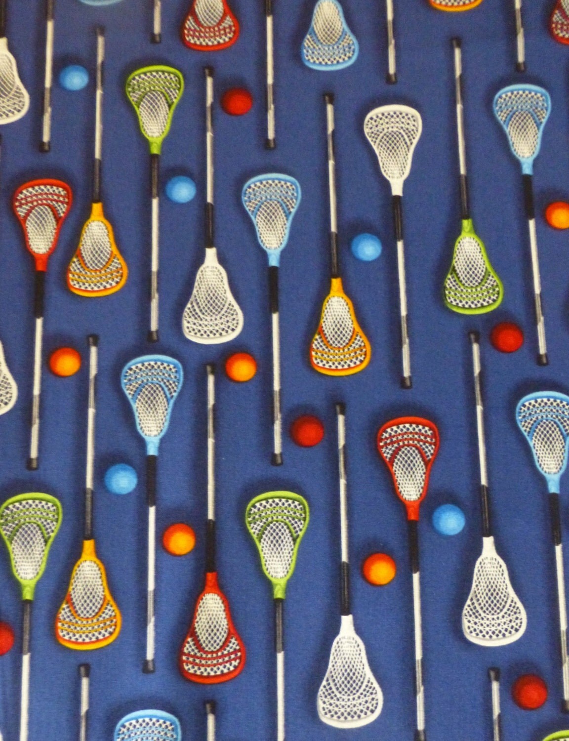 Cotton fabric SportsLacrosse Quilt Clothing Sports Life