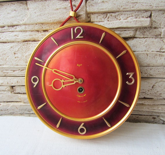 Rare Russian Wall Clock Majak 8 Days with Key by TedDiscovery