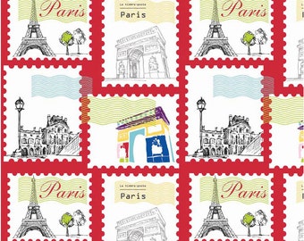 Riley Blake Designs "Pepe in Paris" by The RBD Designers. 100% cotton, pattern C3792 Red - Stamp