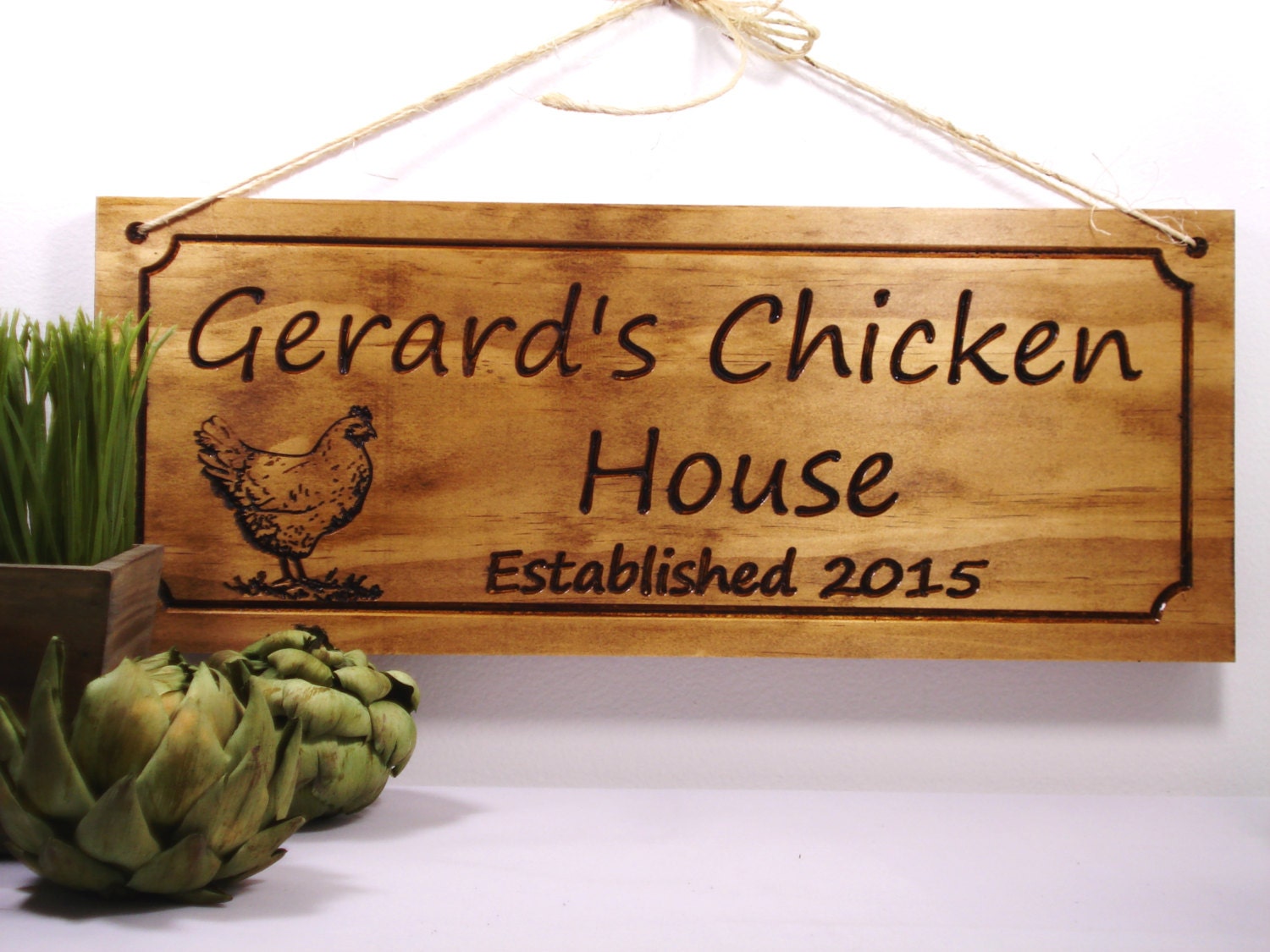 Chicken Coop Sign Hen House Plaque Eggs Farm Signs Gift idea
